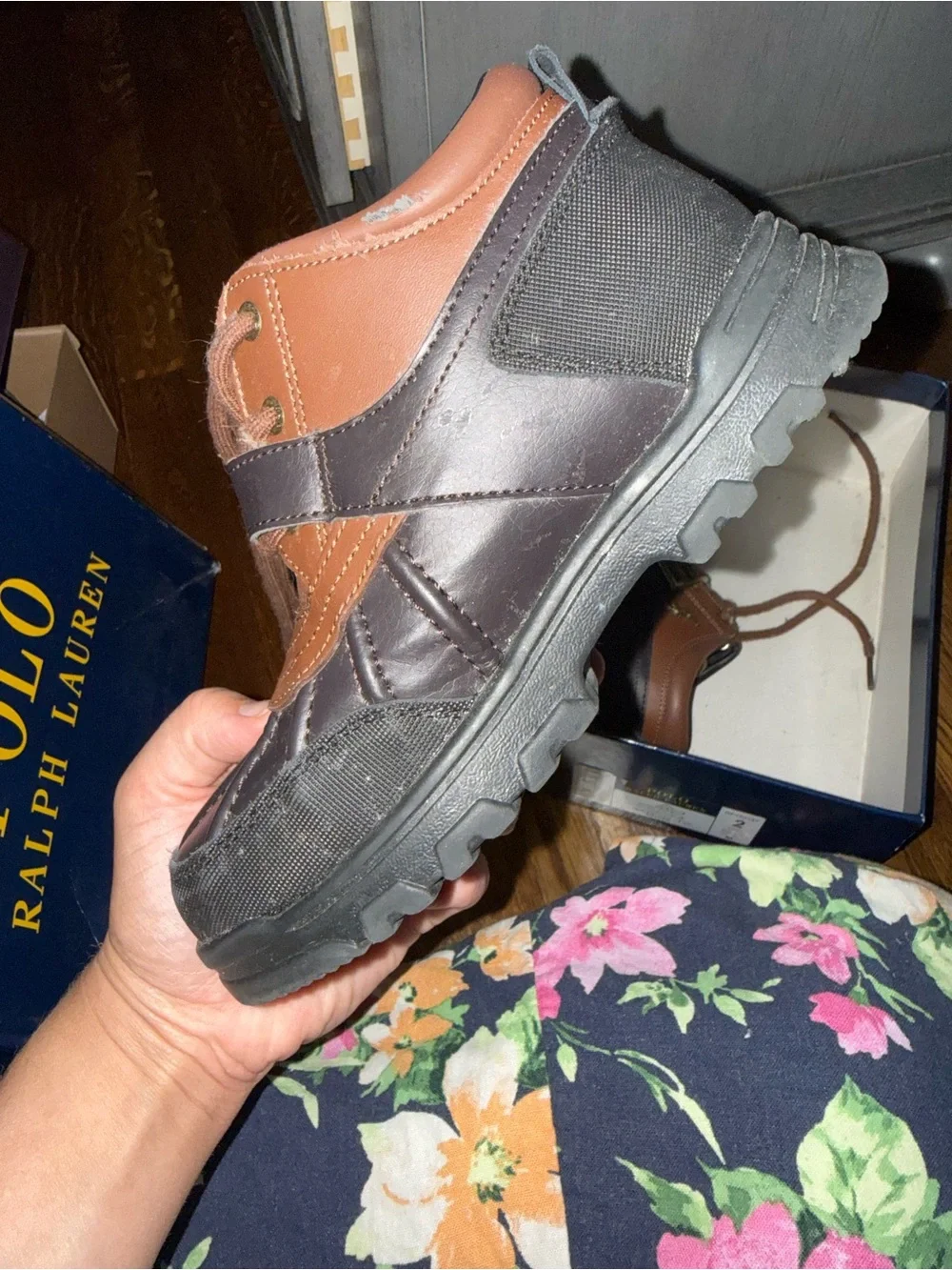 Polo by Ralph Lauren Brown and Black Kids Rugged Lace-Up Boots
